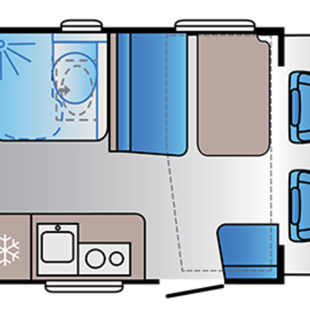 Grundplan af en autocamper